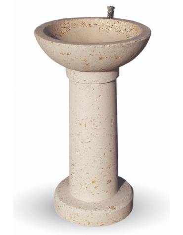 FONTANA IN GRANIGLIA DI MARMO SABBIATO - COLORI A SCELTA - CON RUBINETTO TEMPORIZZATO - cm Ø52x92h - Conforme ai CAM