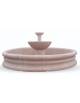 FONTANA DECORATIVA PER PIAZZE O VILLE IN CEMENTO COLORE BIANCO TRAVERTINO - CM Ø 400 - Conforme ai CAM