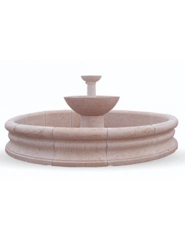 FONTANA DECORATIVA PER PIAZZE O VILLE IN GRANIGLIA DI MARMO SABBIATO COLORI A SCELTA - CM Ø 400 - Conforme ai CAM