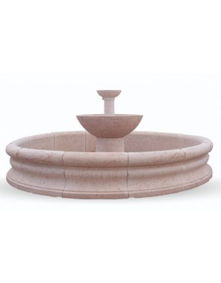 FONTANA PER PIAZZE O VILLE IN GRANIGLIA DI MARMO LEVIGATO E TRATTAMENTO ANTIDEGRADO - COLORI A SCELTA - cm Ø400 - Conforme CAM