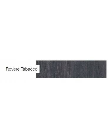Carrello inox con 3 ripiani in nobilitato - colore Rovere Tabacco - cm 101x52x103h