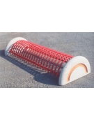 Portabici 10 posti fianchi laterali in graniglia di marmo levigato e trattamento antidegrado, Colore a scelta - cm 226x78x40h