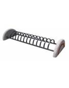 Portabici 10 posti fianchi laterali in graniglia di marmo levigato e trattamento antidegrado, Colore a scelta - cm 226x78x40h