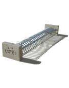 Portabici 10 posti fianchi in cemento con incisione bici - colore Grigio pietra - cm 235x66x47h - Conforme ai CAM