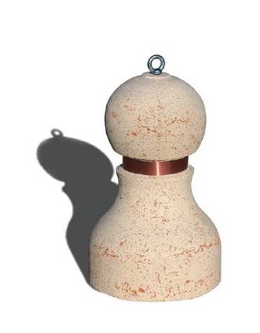 Dissuasore traffico stradale in graniglia di marmo sabbiato - colore a scelta - fascia in alluminio - cm Ø50x75h - Conforme Cam