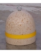 DISSUASORE BASSO IN CEMENTO, FASCIA CATARIFRANGENTE - COLORE BIANCO SABBIATO - DIAMETRO CM 40 ALTEZZA CM 45 - Conforme ai CAM