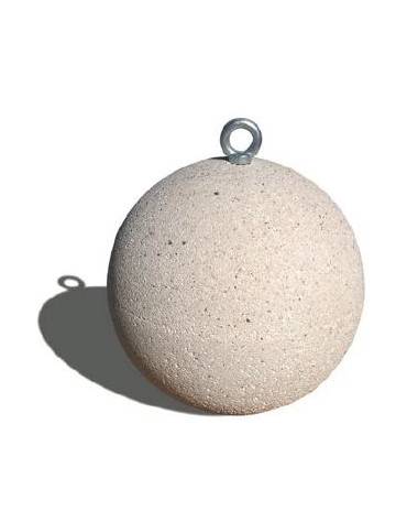 Dissuasore traffico stradale Sferico tondo in cemento diametro cm 50 - Colore grigio sabbiato
