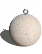 Dissuasore traffico stradale Sferico tondo in cemento diametro cm 50 - Colore bianco sabbiato