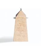 Dissuasore traffico a obelisco in graniglia di marmo sabbiato - colore a scelta - Kg 400 - cm 50x50x110h - Conforme ai CAM