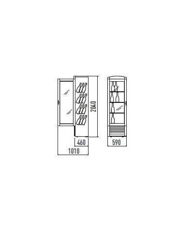 Vetrina per vini statica multitemperatura da 72 bottiglie