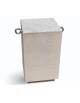 Dissuasore traffico quadrato in cemento calcestruzzo - colore Bianco sabbiato - cm 35x35x70h