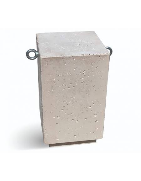 Dissuasore traffico quadrato in graniglia di marmo sabbiato - colore a scelta - cm 35x35x70h - Conforme ai CAM