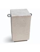 Dissuasore traffico quadrato in graniglia di marmo levigato e antidegrado - colore a scelta - cm 35x35x70h - Conforme ai CAM