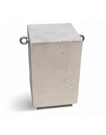 Dissuasore traffico quadrato in graniglia di marmo levigato e antidegrado - colore a scelta - cm 35x35x70h - Conforme ai CAM