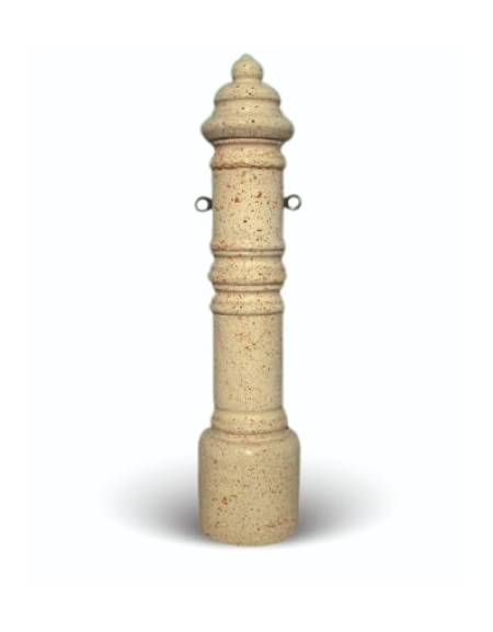 DISSUASORE TRAFFICO PARCHEGGIO ALTO STORICO IN GRANIGLIA DI MARMO LEVIGATO E ANTIDEGRADO- COLORE A SCELTA - CM Ø28x121h - CAM