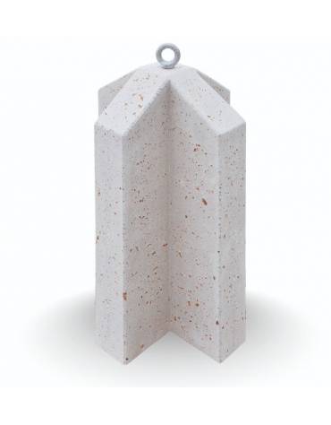 Dissuasore traffico stradale incrociato in graniglia di marmo levigato e antidegrado - colore a scelta - cm 41x41x65h