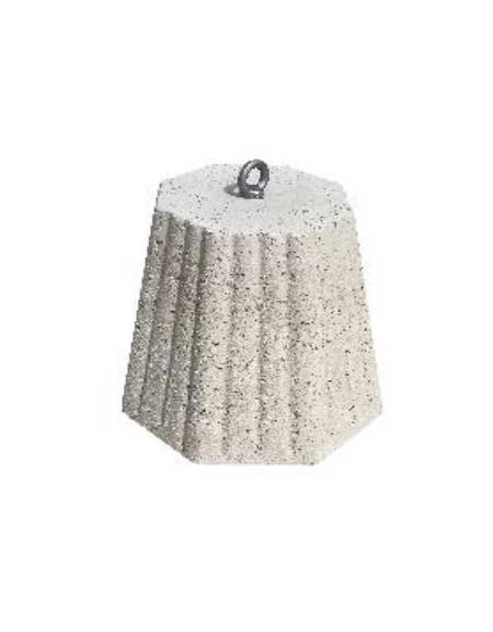Dissuasore traffico stradale ottagonale in cemento - colore Grigio pietra - cm 55x55x45h