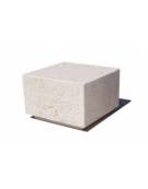 Dissuasore traffico stradale quadrato in cemento calcestruzzo - colore Bianco pietra - cm 50x50x50h - Conforme ai CAM