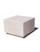 Dissuasore traffico stradale quadrato in cemento calcestruzzo - colore Bianco travertino - cm 60x60x45h