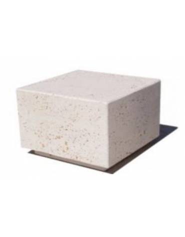 Dissuasore traffico stradale quadrato in graniglia di marmo sabbiato - colore a scelta - cm 60x60x45h - Conforme ai CAM