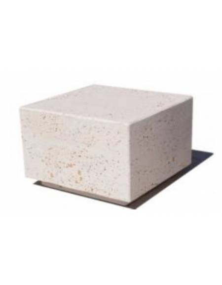 Dissuasore traffico stradale quadrato in graniglia di marmo sabbiato - colore a scelta - cm 60x60x45h - Conforme ai CAM