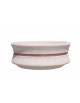 FIORIERA CIRCOLARE TONDA IN GRANIGLIA DI MARMO SABBIATO - COLORE A SCELTA - CON FASCIA COLOR RAME - CM Ø 160x60h - CAM
