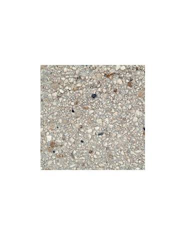 Fioriera ovale in cemento calcestruzzo per esterno - colore Grigio sabbiato - con fascia color rame - cm 170x60x65h