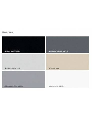 120x45x88h - Colori Grigio , Bianco , alluminio , Nero , Antracite 
