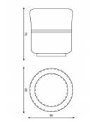 FIORIERA CIRCOLARE TONDA IN CEMENTO CALCESTRUZZO DIAMETRO CM. 90 - COLORE BIANCO SABBIATO - CONFORME AI CAM