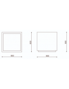 Fioriera quadrata in cemento calcestruzzo per esterno - colore Bianco pietra - cm 80x80x80h - Conforme ai CAM