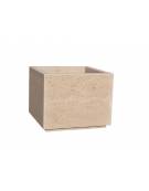 Fioriera quadrata per esterno in graniglia di marmo sabbiato - colore a scelta - cm 80x80x80h - Conforme ai CAM