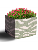 Fioriera quadrata per esterno in graniglia di marmo levigato e antidegrado - colore a scelta - cm 80x80x80h