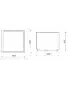 Fioriera quadrata in cemento calcestruzzo per esterno - colore Grigio sabbiato - cm 100x100x80h - Conforme ai CAM