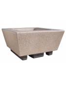 Fioriera forma quadra in cemento calcestruzzo per esterno - colore Grigio pietra - cm 98x98x52h - Conforme ai CAM