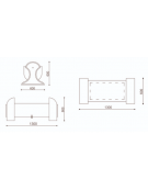 Fioriera rettangolare con fianchi in cemento calcestruzzo - colore Bianco travertino - cm 130x60x60h - Conforme ai CAM