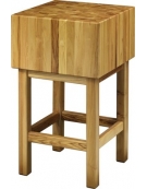 Ceppo in legno per macelleria cm. 40x40x90h