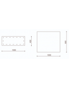 Fioriera rettangolare alta in cemento calcestruzzo - colore Grigio travertino - cm 100x40x90h  - Conforme ai CAM