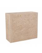 Fioriera rettangolare alta in cemento calcestruzzo - colore Bianco sabbiato - cm 100x40x90h
