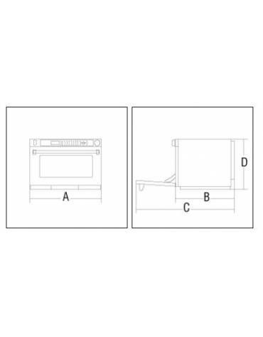 Forno microonde digitale 1000 W- 25,5 lt.