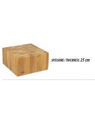 Ceppo in legno per macelleria cm. 40x40x90h