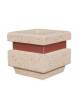 Fioriera quadrata per esterno in graniglia di marmo sabbiato cm 60x60x65h - colore a scelta