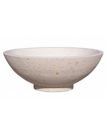 Fioriera rotonda a ciotola in cemento calcestruzzo per esterno - colore Grigio sabbiato - cm Ø 139x52h - Conforme ai CAM