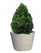 FIORIERA CIRCOLARE TONDA IN CEMENTO CALCESTRUZZO PER ESTERNO DIAMETRO CM. 90 - COLORE GRIGIO TRAVERTINO - CONFORME AI CAM