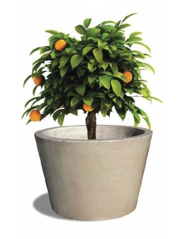 FIORIERA CIRCOLARE TONDA IN CEMENTO CALCESTRUZZO PER ESTERNO DIAMETRO CM 120 - COLORE GRIGIO PIETRA - CONFORME AI CAM