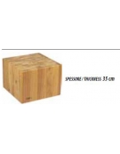 Ceppo in legno per macelleria cm. 50x50x90h