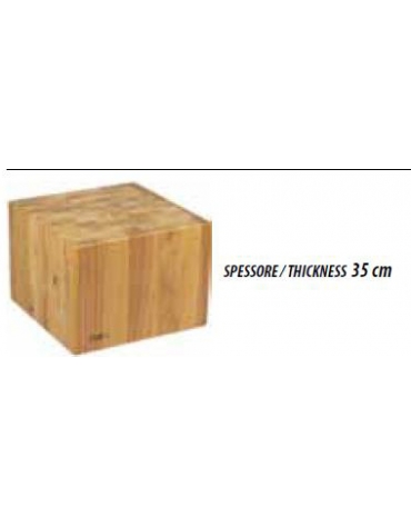Ceppo in legno per macelleria cm. 50x50x90h