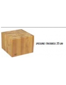 Ceppo in legno per macelleria cm. 70x70x90h