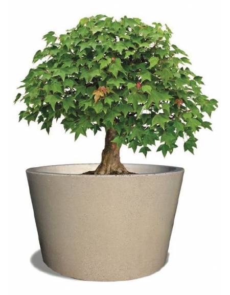 FIORIERA CIRCOLARE TONDA IN CEMENTO CALCESTRUZZO PER ESTERNO DIAMETRO CM 160 - COLORE GRIGIO PIETRA - CONFORME AI CAM