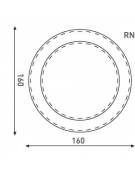 FIORIERA CIRCOLARE TONDA IN CEMENTO CALCESTRUZZO PER ESTERNO DIAMETRO CM 160 - COLORE GRIGIO SABBIATO - CONFORME AI CAM