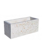 Fioriera rettangolare in graniglia di marmo levigato e antidegrado per esterno - colore a scelta - cm 80x30x60h - Conforme CAM